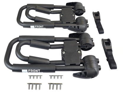 Front Runner Kayak Carrier Cross Bar Kit for Roof Rack – J-Style Foldable Brackets, 45kg Load Capacity, 795(L) x 426(W), Heavy-Duty Design (1PC)