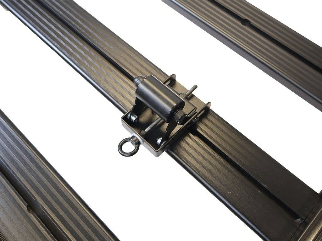 Front Runner Roller System for Roof Rack – Fits Slimline II & Slimsport Racks – Black Steel with HDPE Rollers, Adjustable Height 53-80mm, 140kg Load Capacity (4PC)