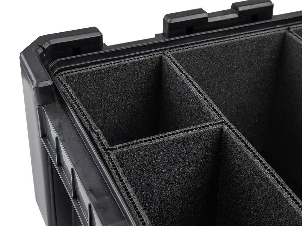 Front Runner Wolf Pack Pro Divider Kit for Truck or SUV – Black Polypropylene Storage Box with Foam Dividers, 510(L) x 400(W), Stackable & Weather-Resistant (1PC)