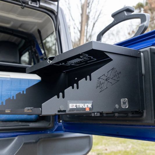 EZ4X4 Extreme Level Deluxe Folding Tailgate Table – Fits Jeep Wrangler JK/JKU/JL/JLU – Black Aluminum Cargo Shelf