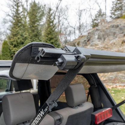 EZ4X4 EZWindow Slant for Jeep JK & JKU 4-Door – Fits 2007–2018 – Soft-Top Rear Window, Pull-to-Open, Easy Install