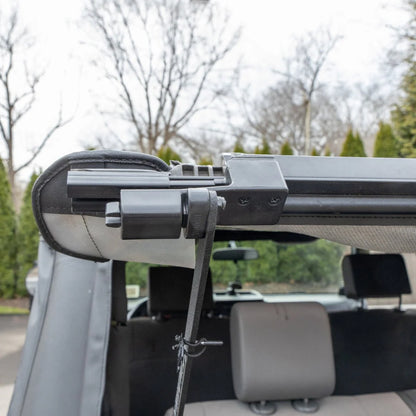 EZ4X4 EZWindow Slant for Jeep JK & JKU 4-Door – Fits 2007–2018 – Soft-Top Rear Window, Pull-to-Open, Easy Install