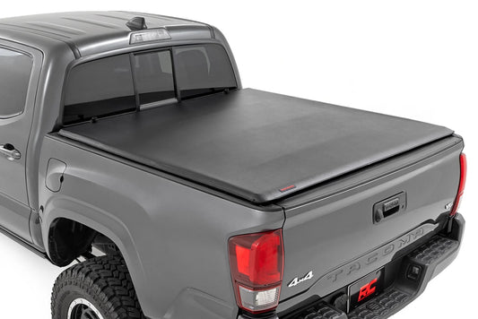 TrailFX Soft Folding Tonneau Cover for Pickup Trucks - Fits 2016-2023 Toyota Tacoma