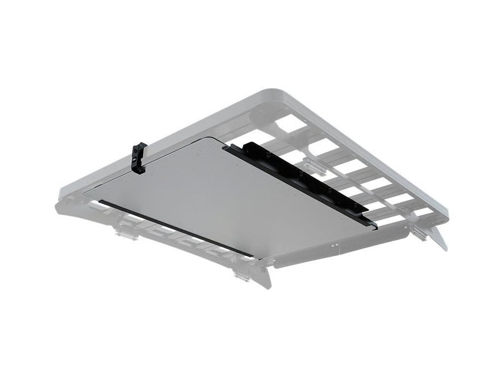 Front Runner Under Rack Table Kit for Roof Rack – Black Aluminum & Steel, 1130(L) x 750(W), Includes Table, Brackets & Latch, Heavy-Duty Design (1PC)