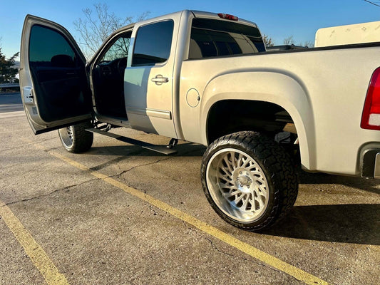 Body Armor E-Power Board Steps - Matte Black Aluminum - Fits 2014–2019 Chevrolet Silverado/GMC Sierra 1500/2500/3500