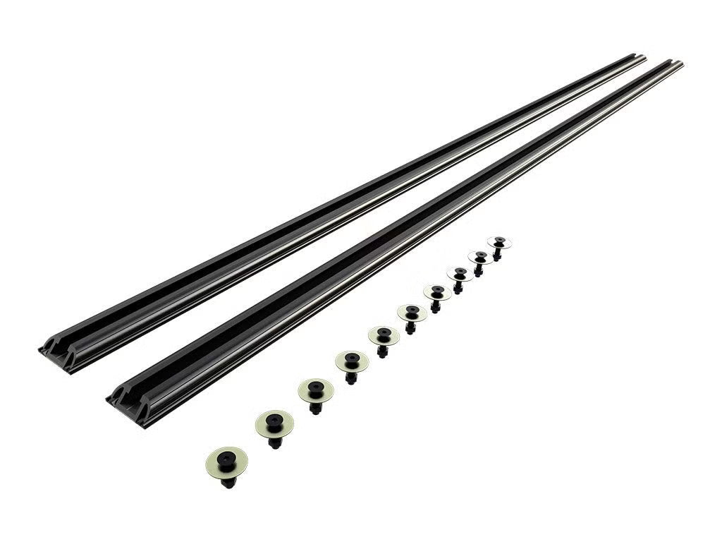 Front Runner Universal Non-Drilled Tracks – 1800mm Length, Black Aluminum, Heavy-Duty Roof Rack Mounting Pair
