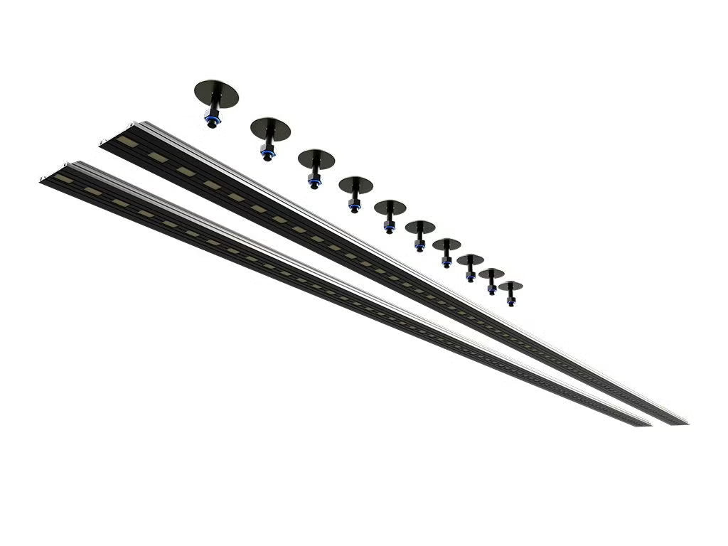 Front Runner Universal Non-Drilled Tracks – 1800mm Length, Black Aluminum, Heavy-Duty Roof Rack Mounting Pair