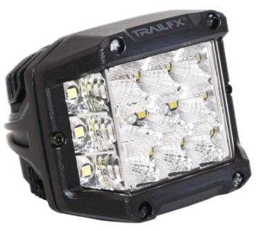TrailFX 4" LED Fog Lights for Off-Road Pickup Trucks, Jeeps, SUVs & Off-Road Rigs - 75W, 9000 Lumens, Combo Beam, IP67 Rated (Set of 2)