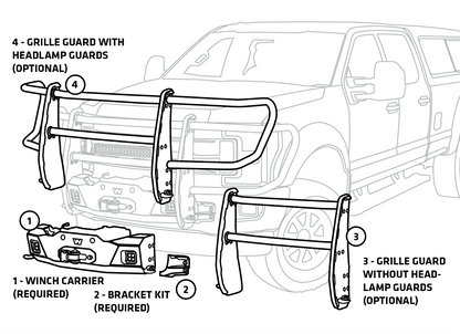 WARN Trans4mer Gen III Mounting Brackets for 2017-2026 Ford Super Duty