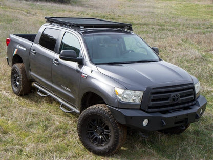 Front Runner Slimline II Roof Rack Kit for Truck – Fits 2007-2021 Toyota Tundra Crew Max – Black Aluminum, Low-Profile Cargo Rack (1PC)