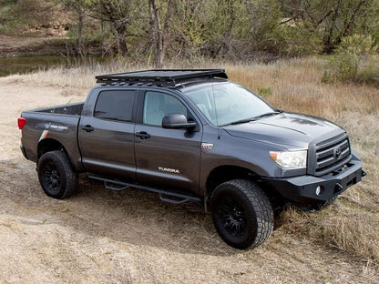 Front Runner Slimline II Roof Rack Kit for Truck – Fits 2007-2021 Toyota Tundra Crew Max – Black Aluminum, Low-Profile Cargo Rack (1PC)
