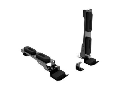 Front Runner Vertical Surfboard Carrier for Roof Rack – Fits Slimline II Racks – Black Steel, Adjustable Design with Stratchit Straps (1PC)