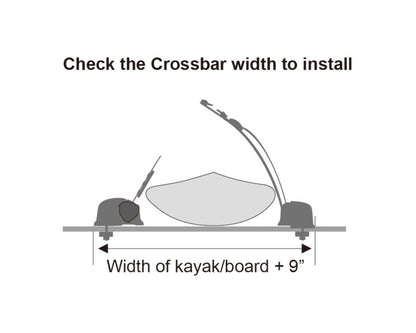 InnoRacks Universal Locker for Cars, SUVs & Pickup Trucks - Roof Rack Carrier for Kayak, SUP, Canoe & Boards - Includes Pads, Locks & Keys