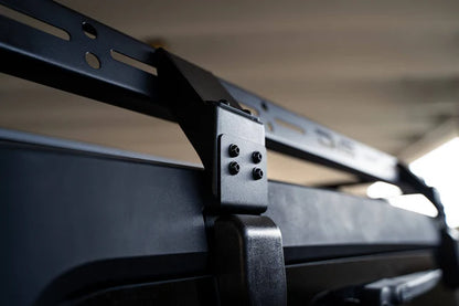 DV8 Offroad Black Steel Roof Rack 300 lb Capacity Bolt-On Gutter Rail Mount