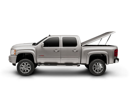UnderCover LUX Hinged Tonneau Cover 5'9" Fits 2019–25 Chevrolet Silverado 1500 - Satin Steel Metallic