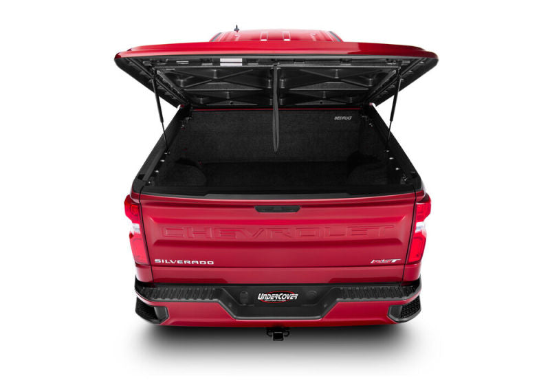 UnderCover LUX Hinged Tonneau Cover 5'9" Fits 2019–25 Chevrolet Silverado 1500 - Satin Steel Metallic