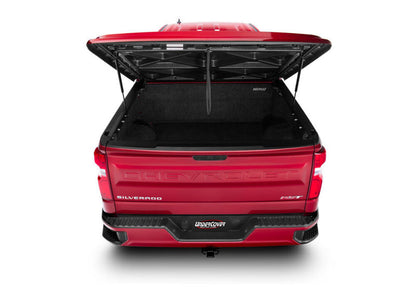 UnderCover LUX Hinged Tonneau Cover 5'9" Fits 2019–25 Chevrolet Silverado 1500 - Satin Steel Metallic