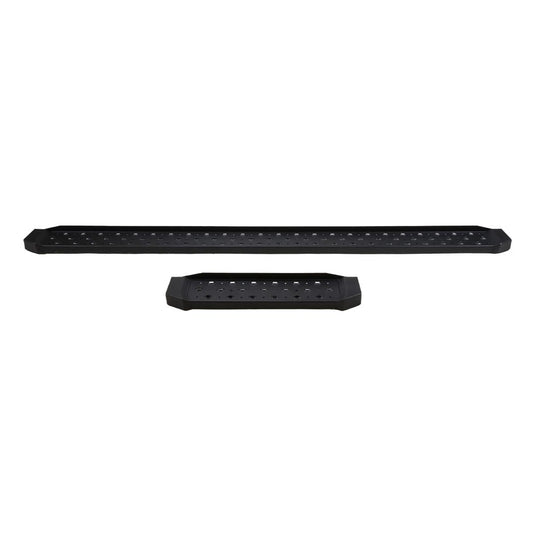 TrailFX Grated Side Step Running Board for Vans - Fits 2019-2023 Mercedes-Benz Sprinter 1500/4500 ( Black 32" Driver / 96" Passenger)