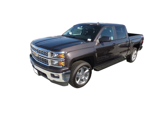 TrailFX Grated Side Step Running Board for Pickup Trucks - Fits 2020-25 Silverado/Sierra 1500/2500/3500 Standard Cab (Black)