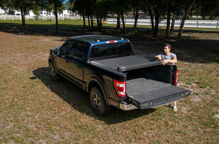 BAK Revolver X4s Roll-Up Tonneau Cover 5'7" Fits 2021-24 F150 Lightning