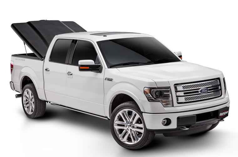 UNDERCOVER Elite Hard Tilt-Up Tonneau Cover 6'7" Fits 2021-24 Ford F150 - Black Textured