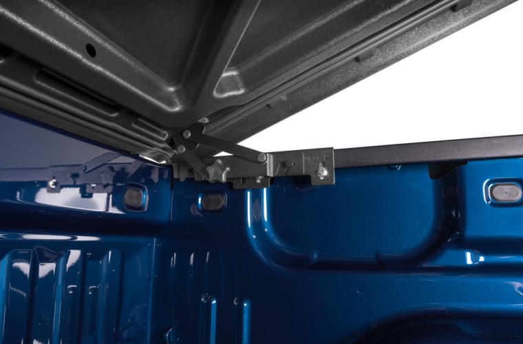 UNDERCOVER LUX Painted Hard Tilt-Up Tonneau Cover 5' Fits 2018-23 Tacoma with Deck Rail System - Calvary Blue
