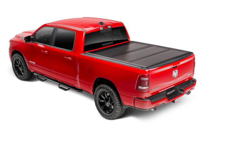 UnderCover Ultra Flex Hard Folding Tonneau Cover 6.5 Ft. Fits 2019-24 Ram 1500 (New Body Style) w/o RamBox and w/o Multifunction Tailgate